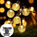 1pc 5M-30LED Outdoor Solar Bubble Ball Light String, Ground Insertion Light String, Outdoor Waterproof ,Halloween Decorations Lights Outdoor, Waterproof Solar Patio Lights With Remoted Control