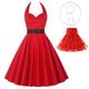 Retro Vintage 1950s Rockabilly Petticoat Hoop Skirt A-Line Dress Tutu Flare Dress Women's Party / Evening Masquerade Dress