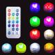 12pcs Underwater Submersible LED Pool Light Waterproof with Remote Control for Bath Tub Vase Aquarium Party Wedding Decor Battery Operated