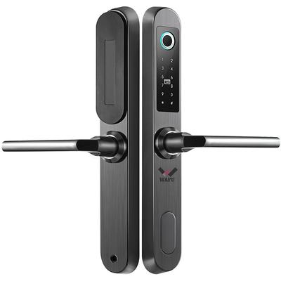 WAFU Smart Door Lock, Waterproof Biometric Fingerprint Electronic Door Lock with Narrow Edge, RFID Card Code Lock with Aluminum Alloy WF-021