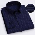 Men's Dress Shirt White Dark Navy Navy Blue Long Sleeve Graphic Turndown Spring Fall Wedding Office / Career Clothing Apparel