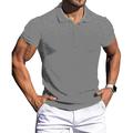 Men's Golf Shirt Knit Polo Casual Daily Polo Collar Classic Collar Short Sleeve Business Classic Solid Color Plain Button Front Summer Spring Fall Regular Fit Black White Red Navy Blue Brown Light