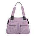 Women's Tote Shoulder Bag Hobo Bag Gym Bag Nylon Daily Holiday Zipper Large Capacity Waterproof Foldable Solid Color Orchid Black Light Green