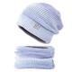 2pcs/set Winter Women Beanies Snood Sets Gradient Color Knitted Hat Warmer Fashion Outdoor Windproof Thicken Tie Dye Scarf Hat For Women