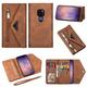 Huawei P40 P30 P20 Pro Lite Wallet-style Leather Case Phone Case Mate 20 10 Pro Lite Portable Delivery Short Rope 16 Card Pockets Protective Case