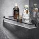 Shower Caddy Bathroom Shelf Space Aluminum Acrylic Brushed Black and Golden Wall Mount Triangle Shower Corner Storage Rack Bath Accessories Single Layer