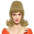 Ginger Wig Women 60s Wig Short Flip Wig 50s Beehive Synthetic Hair Halloween Party Costume Wig