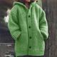 Women's Plus Size Winter Coat Coat Button Pocket Solid Color Outdoor Causal Long Sleeve Hooded Regular Winter Fall Green Black Blue L XL XXL 3XL 4XL