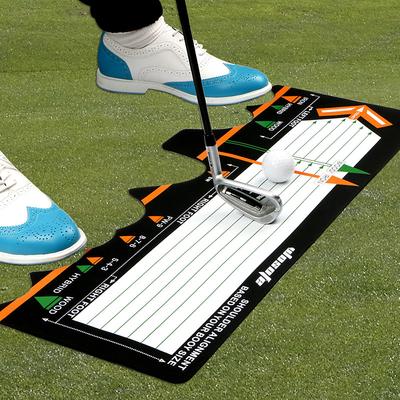 Golf Swing Alignment Mat Beginner's Posture Aid Pad for Correcting Stance, Entry-Level Training Device for Correcting Stance