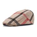 Men's Flat Cap Black Red Cotton Two tone 1920s Fashion Casual Outdoor Outdoor Daily Plaid Sun Protection Comfort Warm Breathable