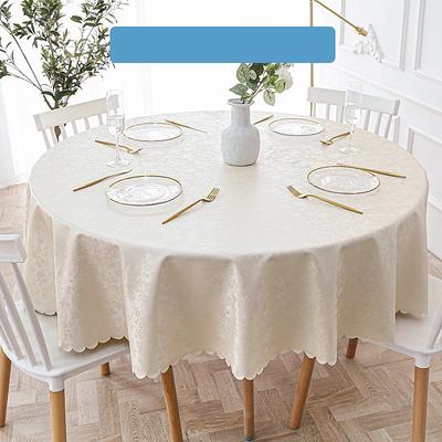 Round Table Cloth Vinyl Tablecloth Wipe Clean Spring Tablecloth Oilcloth Farmhouse Outdoor Picnic Cloth Table Cover For Wedding Dining