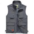 Men's Fishing Vest Military Tactical Vest Hiking Vest Sleeveless Vest / Gilet Jacket Top Outdoor Breathable Quick Dry Lightweight Multi Pockets Summer Spandex Polyester Black Green Grey Fishing