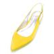 Women's Wedding Shoes Plus Size Bridal Shoes Flat Heel Slingback Heel Pointed Toe Minimalism Satin Buckle Black White Ivory