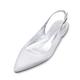 Women's Wedding Shoes Plus Size Bridal Shoes Flat Heel Slingback Heel Pointed Toe Minimalism Satin Buckle Black White Ivory