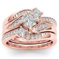 3pcs Band Ring Ring For Women's Gift Prom Date Rhinestone Alloy