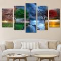5 Panels Landscape Prints Posters/Picture Beach Blue Sea Sunset Modern Wall Art Wall Hanging Gift Home Decoration Rolled Canvas No Frame Unframed Unstretched