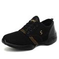 Women's Dance Sneakers Swing Shoes Line Dance Performance Training Practice Flat Sneaker Flat Heel Black / Gold Black / Red White