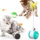 cat chasing toy balance car design cat interactive toys non-battery self rotating car cat toy with cat catnip wand chaser fun puzzle toy for cat kitten iq active stimulation