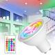 GU10 LED Spot Light Bulbs 5W Color Changing with Remote RGB White Memory Mood Ambiance Lighting