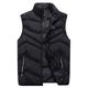 Men's Puffer Jacket Down Jacket Autumn Winter Warm Stand Collar Sleeveless Vest Coat Casual Pure Color Waistcoat Vests Jacket Top Coat M-4xl