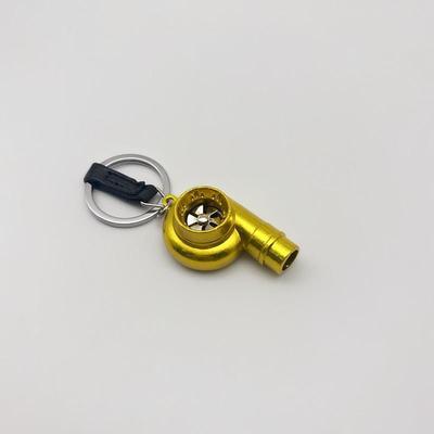 StarFire Real Whistle Sound Turbo Car Keychain Sleeve Bearing Spinning Turbo Key Chian Auto Part Turbine Turbocharger Key Ring Key Holder Accessoies