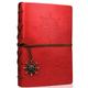 Travel Journal Notebooks Vintage PU Leather Note Book Quality Paper No Lines Thick and Smooth to Write in A6 Refillable Notebook 7 by 5 Inches 80 Sheets, Back to School Gift