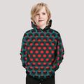 Kids Boys' Hoodie Pullover Long Sleeve 3D Print Geometric Red Children Tops Fall Spring Active Daily Casual 2-13 Years