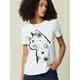 100% Cotton Cat Print T shirt Casual Daily Short Sleeve Crew Neck Women's Clothing
