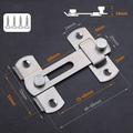 Stainless Steel Hasp Latch Lock Door Lock Guard Latch Boltfor Sliding Door Window Cabinet Fitting for Home Security Door Hardware Accessories