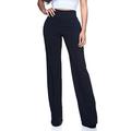 Women's Dress Pants Flared Pants Pants Trousers Solid Color Full Length Micro-elastic High Waist Elegant Stylish Formal Office Black White S M Fall Winter