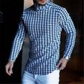 Men's T shirt Tee Turtleneck shirt Long Sleeve Shirt Lattice Rolled collar Casual Holiday Long Sleeve Clothing Apparel Fashion Lightweight Muscle Slim Fit