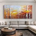 Handmade Oil Painting Canvas Wall Art Decoration Maple Grove Living Room Sofa Bedroom Horizontal Landscape for Home Decor Rolled Frameless Unstretched Painting