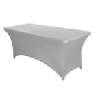 Stretch Spandex Table Cover for Standard Folding Tables - Universal Rectangular Fitted Tablecloth Protector for Wedding, Banquet and Party