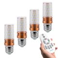 6PCS 4PCS 12W E14/E27 Electrodeless Remote Control Dimming LED Corn Bulb 1080lm Super Bright Three-color Dimming LED Bulb Equivalent to 100W Suitable for Multiple Indoor Lighting Places