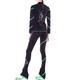 Figure Skating Jacket with Pants Women's Girls' Ice Skating Pants / Trousers Top Purple Pink Green Glitter Fleece Spandex High Elasticity Training Competition Skating Wear Thermal Warm Handmade