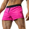 Men's Board Shorts Swim Shorts Swim Trunks Summer Shorts Drawstring Elastic Waist Print Solid Colored Comfort Breathable Short Casual Daily Beach Fashion Streetwear Pink Blue Micro-elastic