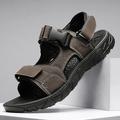 Men's Sandals Leather Sandals Sporty Sandals Outdoor Hiking Sandals Sports Sandals Sporty Casual Beach Outdoor Beach Synthetics Breathable Buckle Black Blue Brown Summer Spring