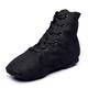 Unisex Ballet Shoes Jazz Shoes Dance Sneakers Ballroom Shoes Performance Practice Sneaker Split Sole Flat Heel Lace-up Red White Black