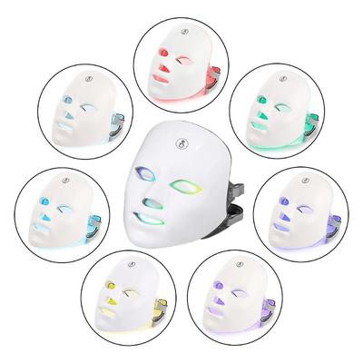 Photon LED Facial Mask USB Rechargeable for Skin Brightening and Care Wireless Led Face Mask Light Therapy Photon USB Recharge 7 Colors Facial Mask For Anti Aging Skin Rejuvenation Skin