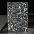 8 Types Embossed Leather Journal Diary Business Notebook Agenda Antique Handmade Relief Notebook Phoenix Immortal Bird Travel Notebook Agenda Book Gift for Friends Size A5 (8.4x5x0.7 Inches)