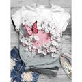 Women's T shirt Tee Bird Daily Weekend Print White Short Sleeve Fashion Funny Round Neck Spring Summer