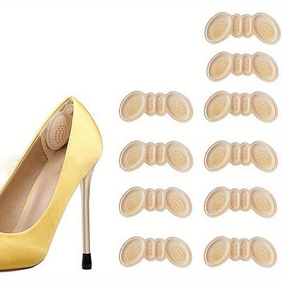 5 Pairs Silicone Heel Pads for Women Shoes Inserts Feet Heel Pain Relief Reduce Shoe Size Filler Cushion Padding for High Heels Lining