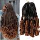 6 Pack Pre Stretched Bouncy Braiding Hair 22 Inch Loose Wavy Braiding Hair Pre Streched 75/Pack French Curls Synthetic Hair Extensions T30 22inch 6packsFor Daily Party