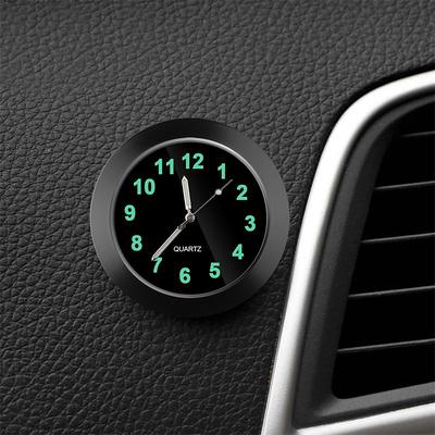 Mini Digital Car Clock, Luminous Stick-On Dashboard Watch, Quartz Mechanics, Auto Interior Accessory