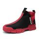 Men's Sneakers Boots Cloth Loafers Walking Sporty Athletic Cloth Breathable Height Increasing Booties / Ankle Boots Zipper Black / White Black / Red Black / Yellow Color Block Spring Fall