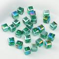 30pcs Cube Square Faceted Czech Crystal Beads Bulk Craft Beads Wholesale Bulk for Jewelry Making DIY