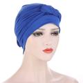 Women Lady Muslim One Half Braid Head Turban Wrap Cover Soft Hat Hair Loss Bonnet Beanies