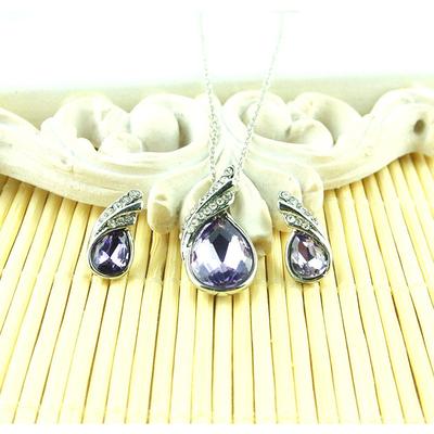 crystal jewelry set crystal necklace earring set