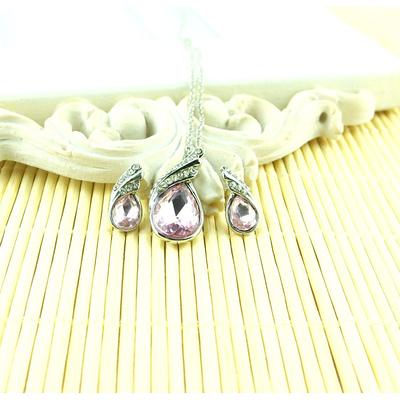 crystal jewelry set crystal necklace earring set