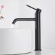 Bathroom Basin Sink Mixer Tap Stainless Steel, Tall Wash Basin Faucet Mono Counter Top Vessel Sink Taps with Hot and Cold Water Hose, Single Lever Handle Monobloc Washroom Vessel Basin Tap